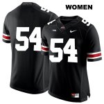 Women's NCAA Ohio State Buckeyes Tyler Friday #54 College Stitched No Name Authentic Nike White Number Black Football Jersey JA20D11DS